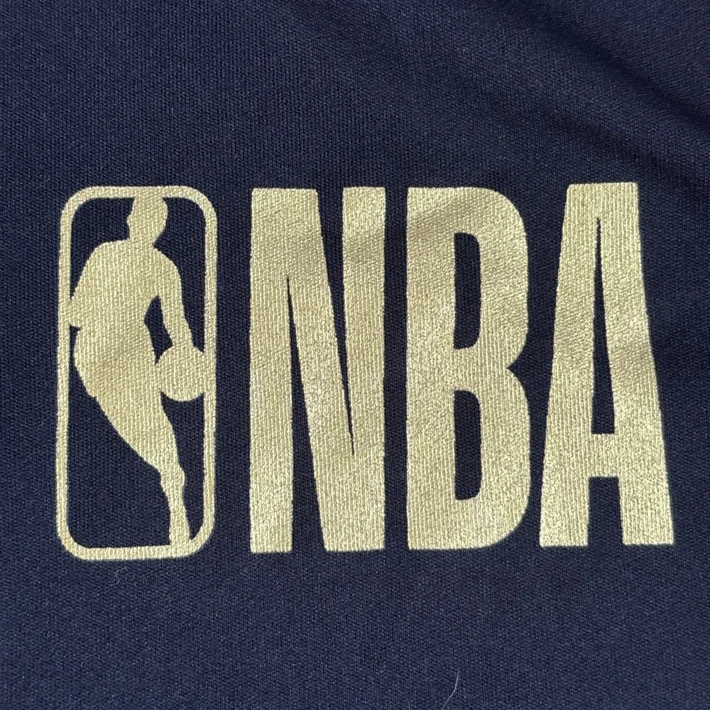 NBA Basketball Men's Medium Black and Red Striped Ball or Nothing Activewear Tee